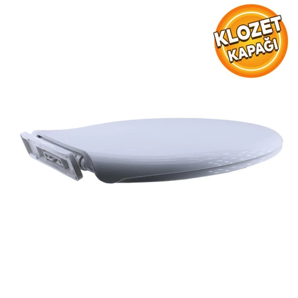 Hakersan İcon Yavaş Kapama Klozet Kapağı Üstten Montaj Beyaz 9950-404 ürün görseli
