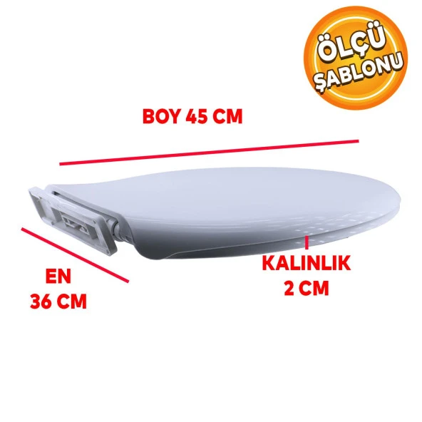 Hakersan İcon Yavaş Kapama Klozet Kapağı Üstten Montaj Beyaz 9950-404 - Resim 2