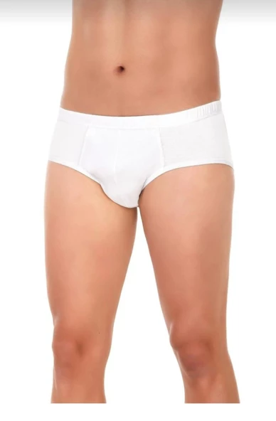 YILDIZ 07 ERKEK RİBANA SLİP 6 ADET  BEYAZ 2XL