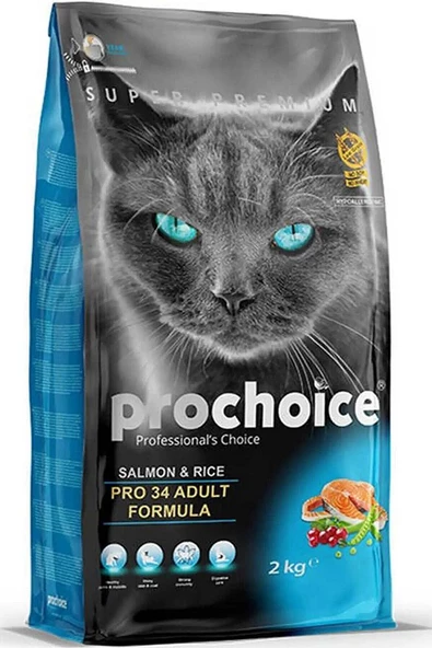 Pro Choice Pro 34 Somon ve Pirinçli 2 kg Yetişkin Kedi Maması