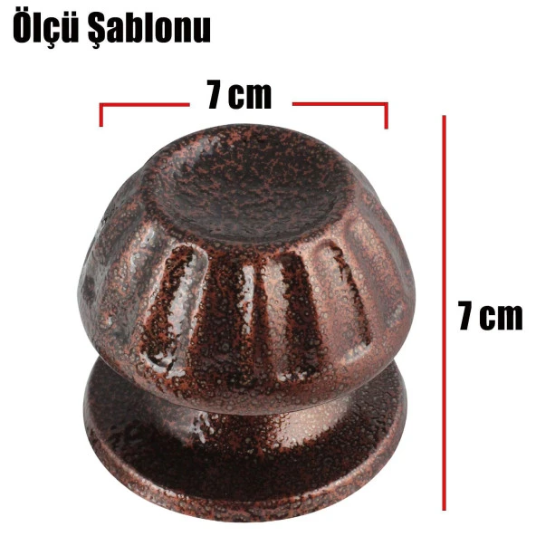 As Papatya Baba Kapı Tokmağı Kapı Topuzu Kolu Metal Tokmak Bakır - 3