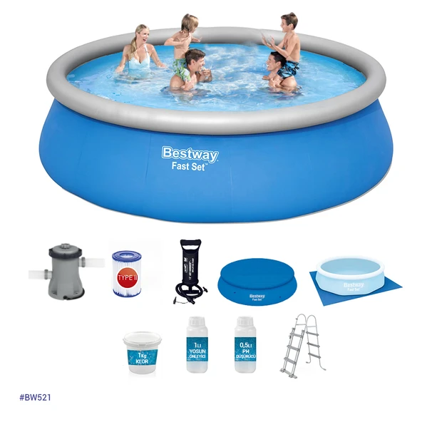 Büyük Şişme Havuz Seti 457 cm x 122 cm Bw521 - Resim 1