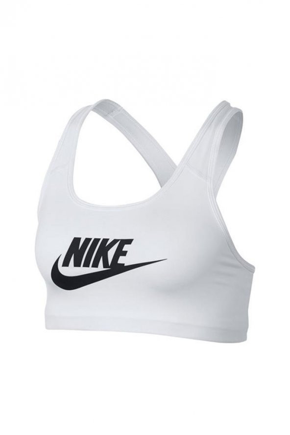 Nike Swoosh Futura Bra 899370-100 Kadın Beyaz Sporcu Sütyeni