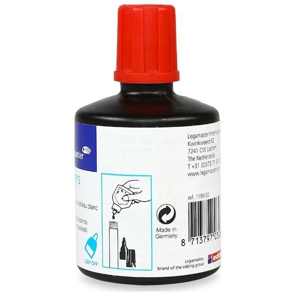 Edding Silinebilir Beyaz Tahta Kalemi Mürekkebi KIRMIZI Edding Flipchart Kalemi Mürekkebi Edding Mürekkep - 2