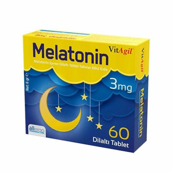 Allergo Vitagil Melatonin 3 mg 60 Dil Altı Tableti