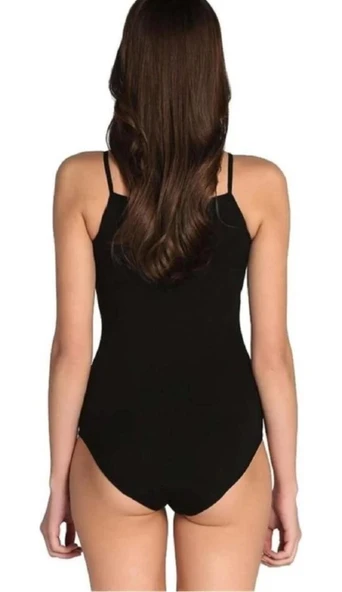 TUTKU 0148 BAYAN İP ASKILI ÇITÇITLI BODY TEKLİ   BEYAZ Battal Standart - Resim 6