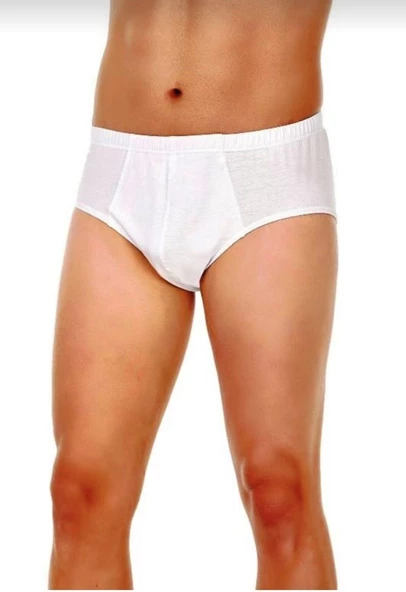 YILDIZ 03 ERKEK SÜPREM SLİP BEYAZ 6 ADET  2XL BEYAZ