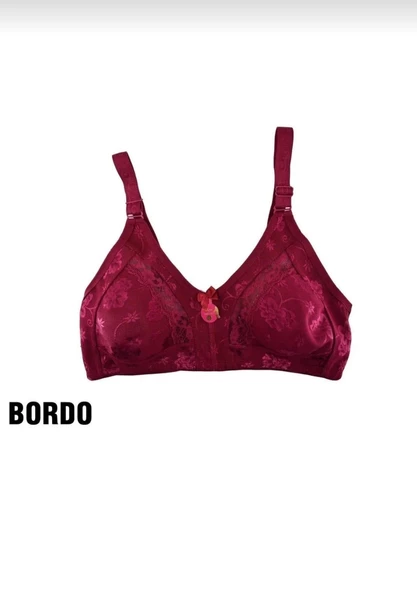 LİZA 543 BAYAN DANTELLİ TOPARLAYICI SÜTYEN TEKLİ 90 BORDO - 4