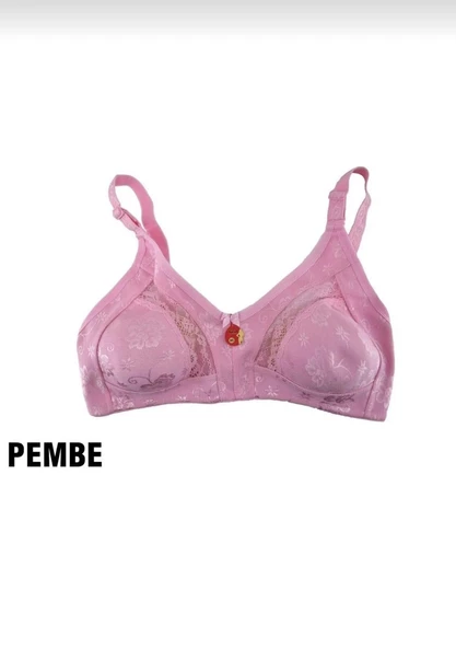 LİZA 543 BAYAN DANTELLİ TOPARLAYICI SÜTYEN TEKLİ  95 PEMBE - Resim 7