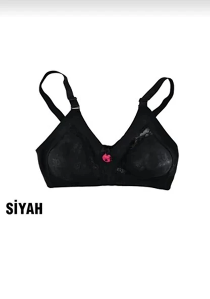 LİZA 543 BAYAN DANTELLİ TOPARLAYICI SÜTYEN TEKLİ  SİYAH 95 ürün görseli 1