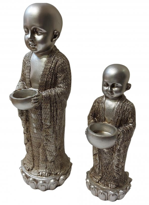 Biev Buda İkili Mumluk Gümüş - 2