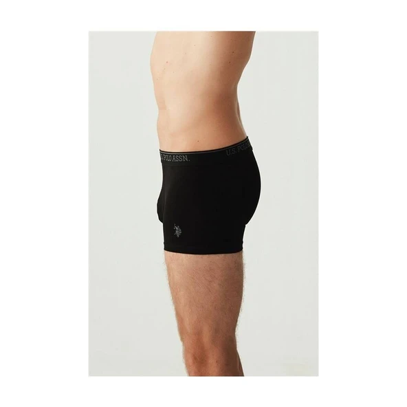U.S. Polo Assn. Erkek 3 Lü Boxer Set Siyah - 3