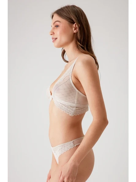 Pierre Cardin Dantel Detaylı Bralet Sütyen Takım Taş - Resim 2