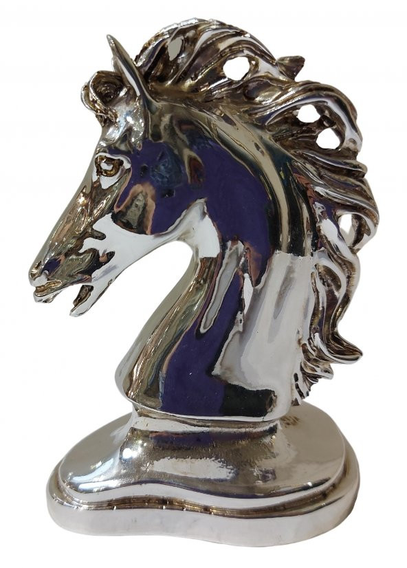 Biev Minik At Başı Biblo Gümüş Kaplama