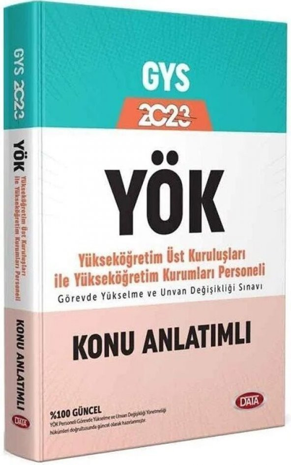 Data Yayınları 2023 GYS YÖK Yükseköğretim Üst Kuruluşları ile Kurumları Konu Anlatımlı