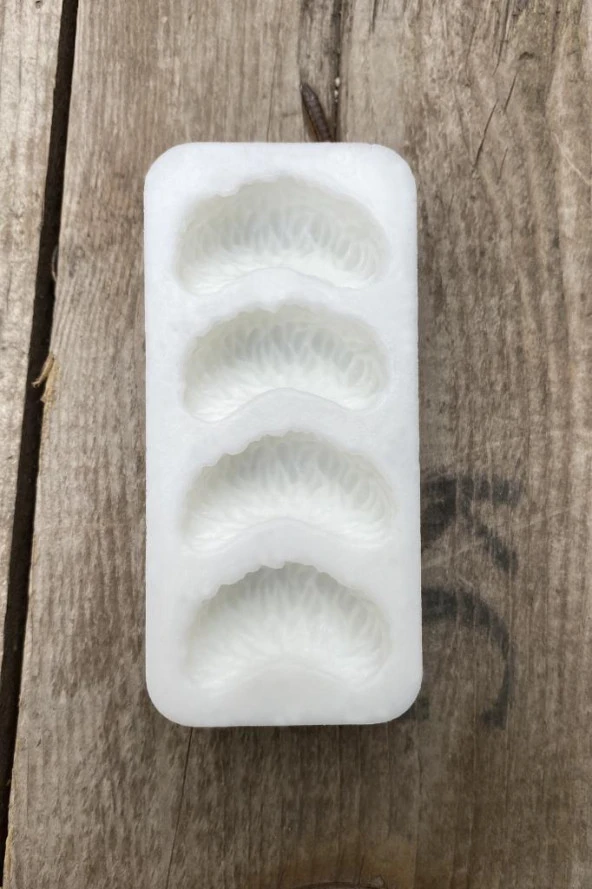 Mandalina Dilimi Dörtlü Mum Kalıbı ( Silikon ) 1 Adet - Resim 4