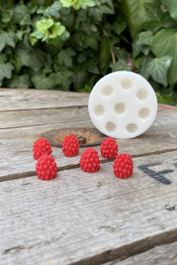 Ahududu Sekizli Mum Kalıbı ( Silikon ) 1 Adet - Resim 3