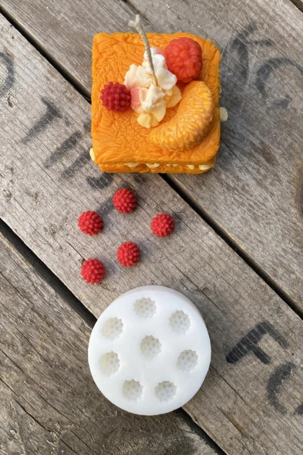 Ahududu Sekizli Mum Kalıbı ( Silikon ) 1 Adet - Resim 5