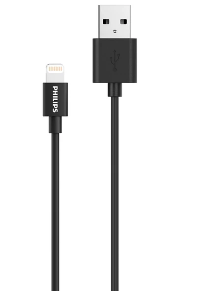 Philips DLC3106 MFI Apple Lisanslı USB-A Lightning Şarj Kablosu 2m, Siyah - Resim 7