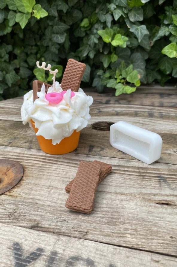 Gofret Mum Kalıbı ( Silikon ) 1 Adet ürün görseli