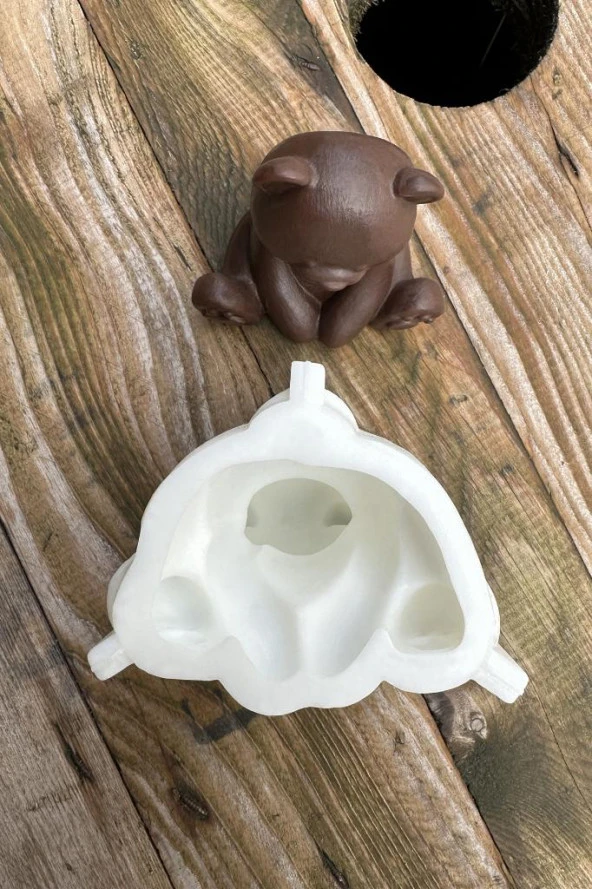 Ayıcık Büyük Mum Kalıbı ( Silikon ) - Resim 3