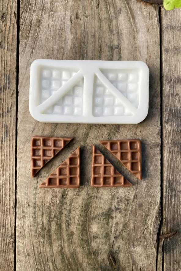 Waffle Dörtlü Mum Kalıbı (Silikon) (1 Adet) ürün görseli