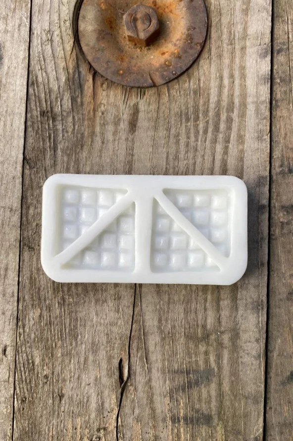 Waffle Dörtlü Mum Kalıbı (Silikon) (1 Adet) - Resim 2