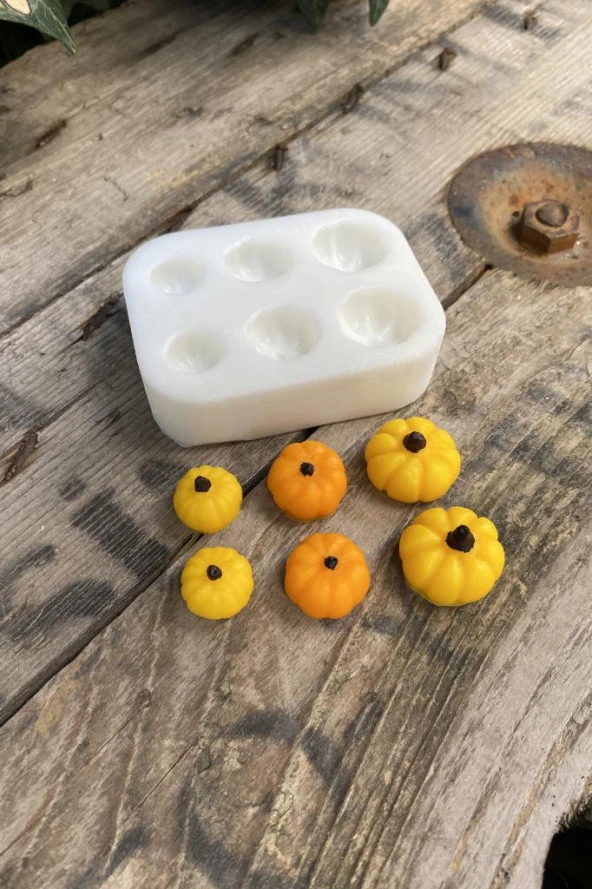 Kabak Mini Altılı Mum Kalıbı (Silikon) (1 Adet) - 3