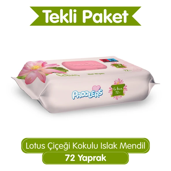Paddlers Lotus Çiçeği Kokulu 72'li Islak Mendil ürün görseli