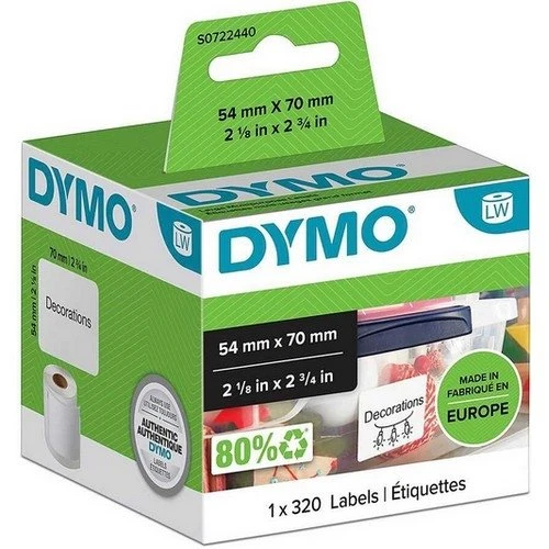 DYMO 99015 LW DİSKET ETİKETİ 320'Lİ 70x54mm