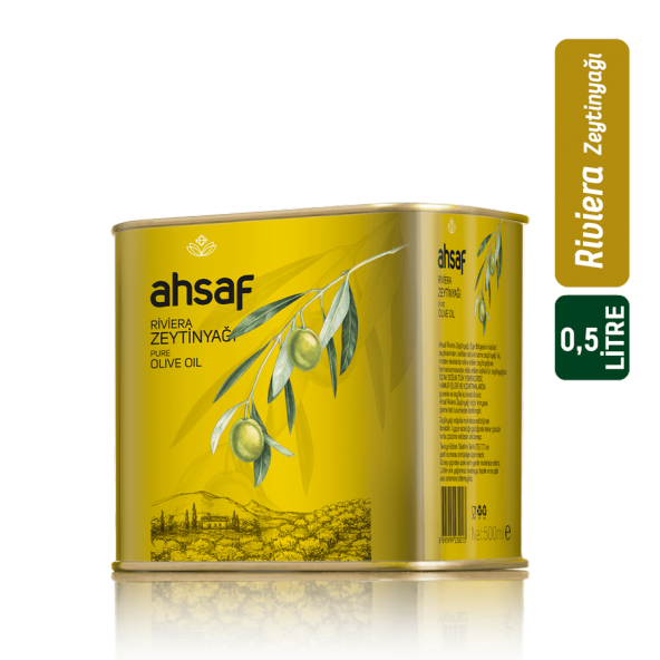 AHSAF Riviera Zeytinyağı 500 ml -Teneke