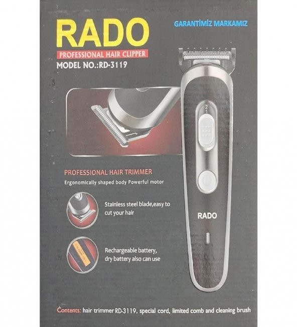 Rado Rd-3119 Ayarlı Saç Sakal Tıraş Makinesi