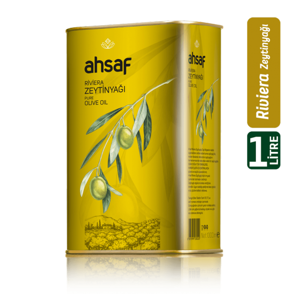 AHSAF Riviera Zeytinyağı 1L -Teneke