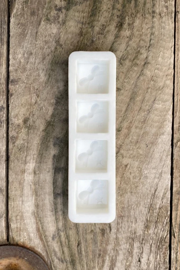 Paket Mini Dörtlü Mum Kalıbı (Silikon) (1 Adet) - Resim 4