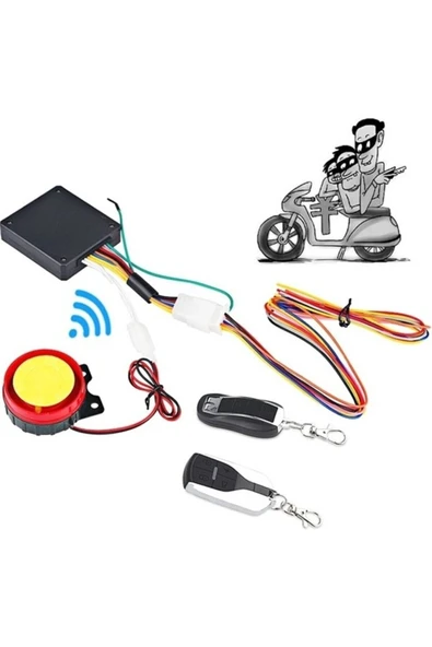Motorsiklet Alarm Seti 120db Uzaktan Çalıştırma Anti-hırsızlık - 2