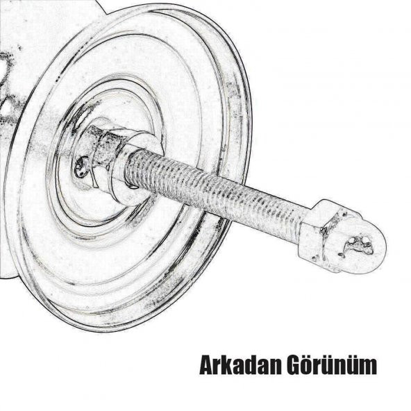 Kapı Tokmağı Kapı Topuzu Baba Kolu Metal Tokmak Bakır - Resim 3