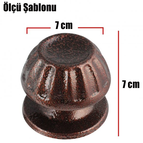 Kapı Kolu Baba Kapı Tokmağı Kapı Topuzu Kolu Metal Tokmak Bakır - 4