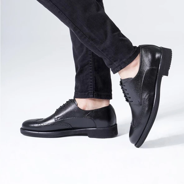 Hakiki Deri Erkek Klasik Ayakkabı Bağcıklı Oxford Ayakkabı - 7