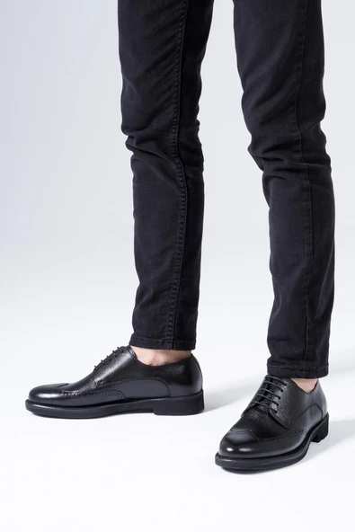 Hakiki Deri Erkek Klasik Ayakkabı Bağcıklı Oxford Ayakkabı - 4