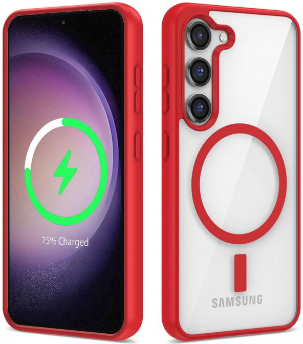Samsung Galaxy S23 Plus Magsafe Wireless Şarj Özellikli Ege Silikon Kapak - 7