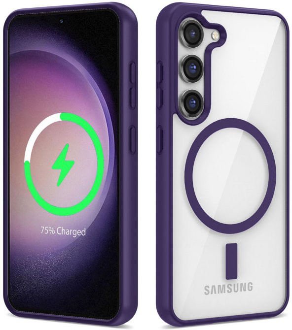Samsung Galaxy S22 Magsafe Wireless Şarj Özellikli Ege Silikon Kapak - 3