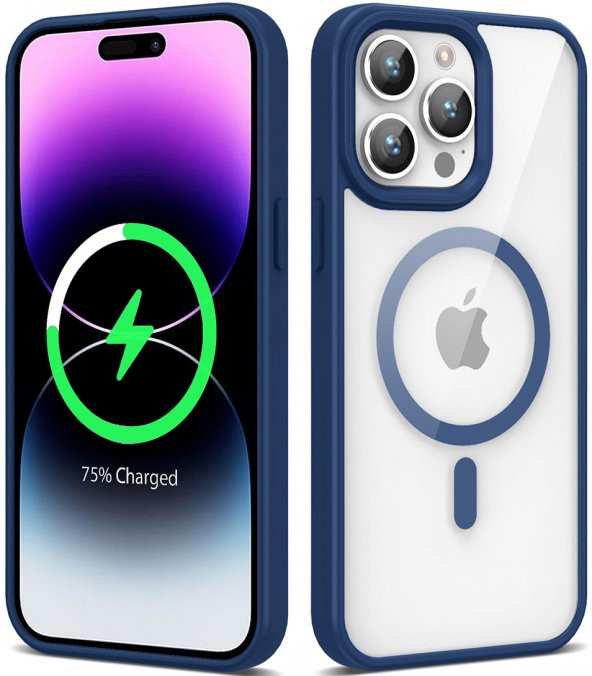 Apple iPhone 14 Pro Max Magsafe Wireless Şarj Özellikli Ege Silikon Kapak - 2