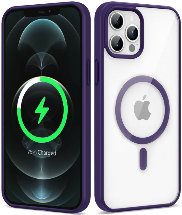 Apple iPhone 12 Pro Magsafe Wireless Şarj Özellikli Ege Silikon Kapak - 3
