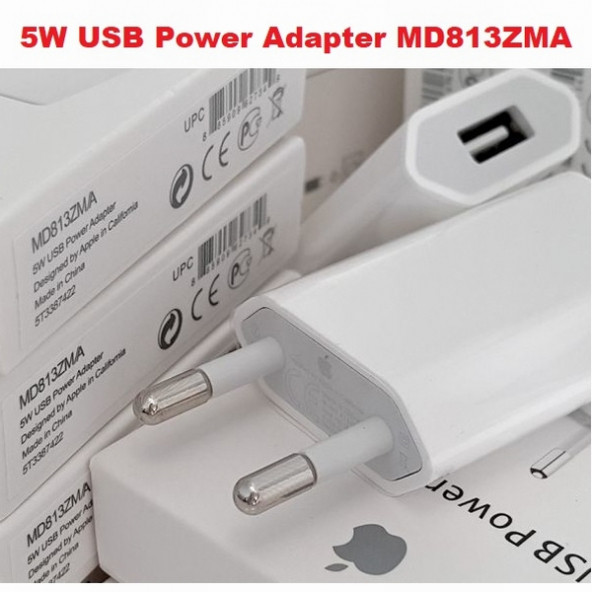 Orjinal Apple iphone 5c Şarj Adaptör (5w Başlık) KABLOSUZ MD813ZM/A
