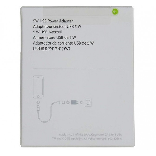 Orjinal Apple iphone 5c Şarj Adaptör (5w Başlık) KABLOSUZ MD813ZM/A - 3