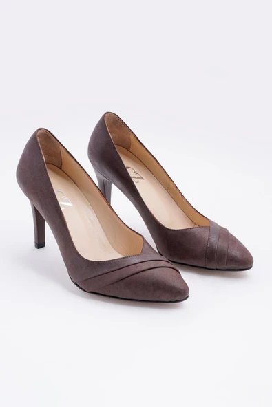 Hakiki Deri Kadın Stiletto Yüksek Topuklu Ayakkabı - Resim 11