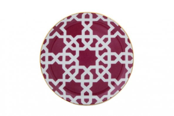 Porland Morocco Desen5 Fuşya Düz Tabak 17 cm 04A+P021455