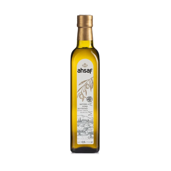 Soğuk Sıkım  Natürel Sızma  Zeytinyağı 500 ml -Cam ürün görseli