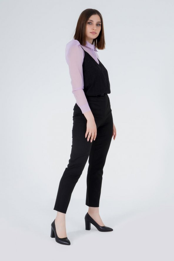 Hakiki Deri Kadın Stiletto Rahat Kalın Topuklu Ayakkabı - 3