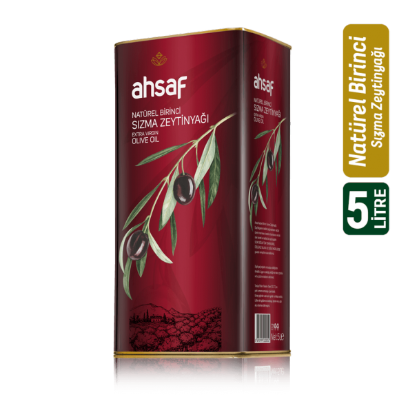 AHSAF Natürel Birinci Zeytinyağı 5L -Teneke